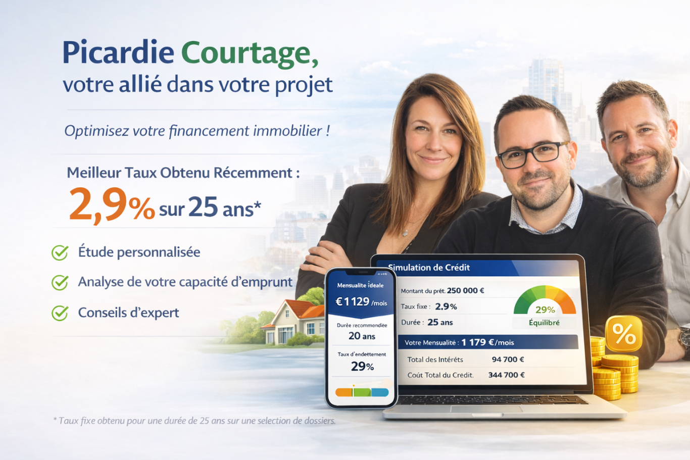 Equipe Picardie Courtage - Simulateur de crédit immobilier